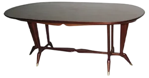 Mid-Century Italian Oval Dining Table