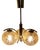 Vintage German Hanging Lamp with Brass Frame, 1980s For Sale
