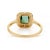 1.22ct Green Tourmaline & Diamond Vintage Ring Size 6.5 in 14k Yellow Gold For Sale - Image 9 of 14