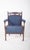 English Ladys Chair in Blue Upholstery For Sale - Image 3 of 15