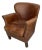 Vintage Distressed Brown Leather Club Chair For Sale