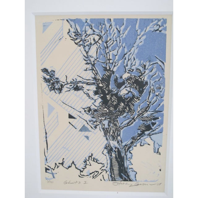Stirling Gorsuch (contemporary, Oregon coast), 2018 signed limited edition Oregon coast tree print titled "Ghosts I"...