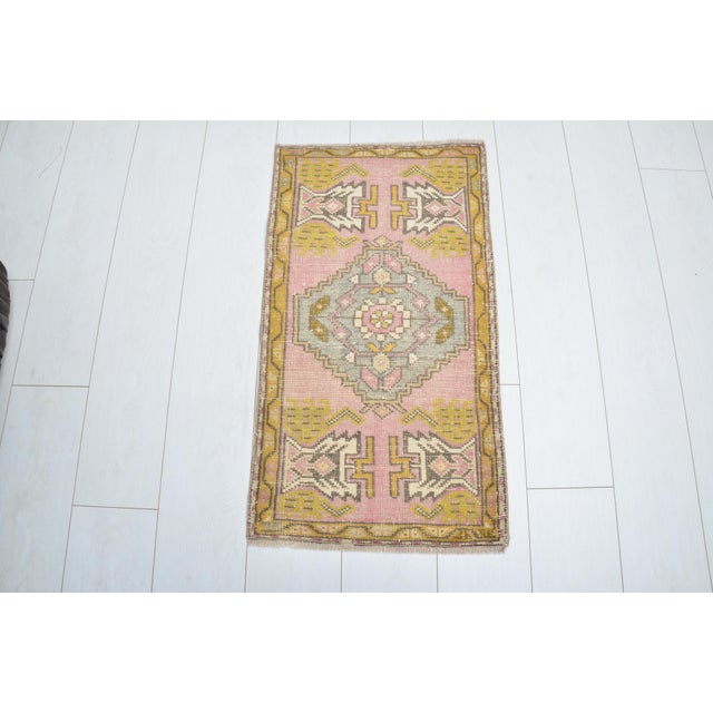 Handmade wool carpet in Turkish Anatolia , Vintage Oushak Rug,Turkish Vintage Anatolian Rug, Handmade wool Rug . One Of...