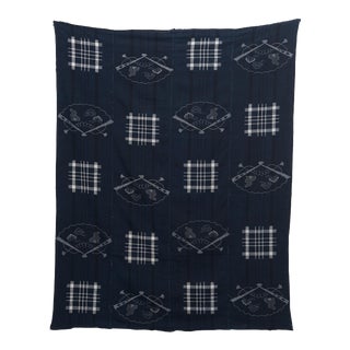 Mid 20th Century Japanese Indigo Kon Kasuri Textile For Sale
