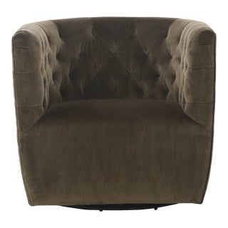 Four Hands Hanover Swivel Chair - Surrey Olive For Sale