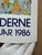 Galerie Moderne Silkeborg Exhibition Poster by Walasse Ting, 1986, in Very Good conditions. Designed 1980 to 1989