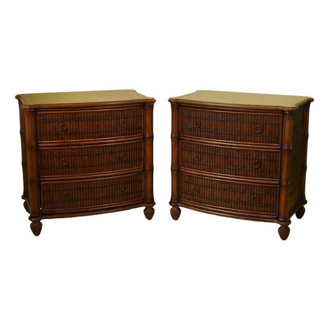 Late 20th Century Pair of Split Bamboo Chests For Sale