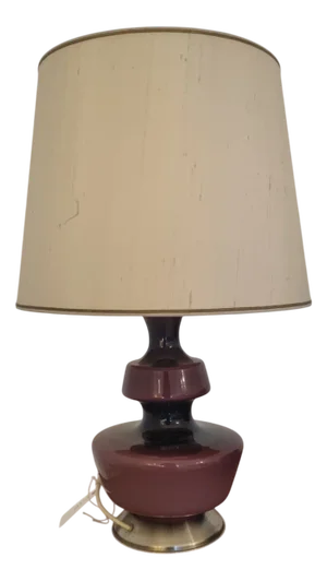 Danish Glass Table Lamp from Holmegaard, 1960s