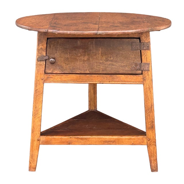 Traditional Large English Cricket Table of Patinated Oak From the Georgian Era For Sale - Image 3 of 16