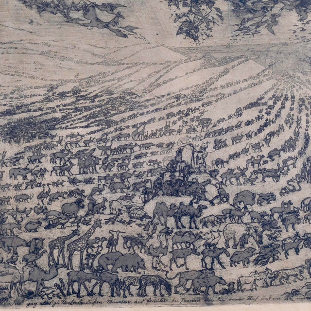 Oskar Laske, Noah's Ark Original Etching and Aquatint, 1912 For Sale - Image 4 of 10
