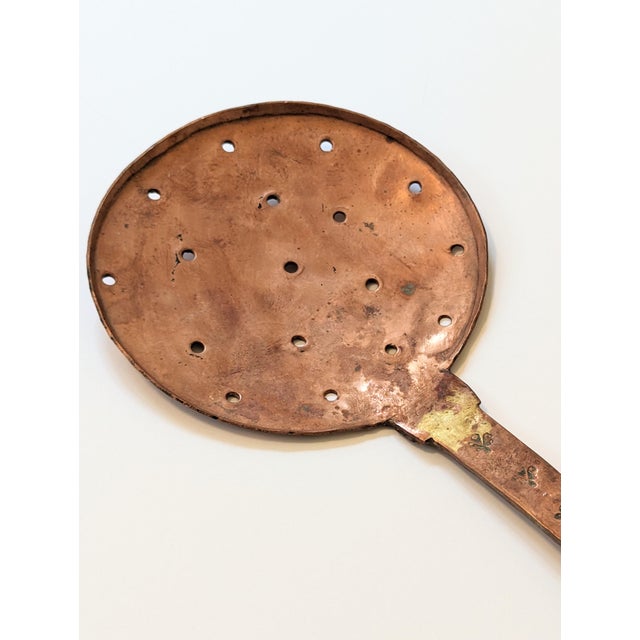 Antique HandHammered Copper Skimmer Spoon Chairish