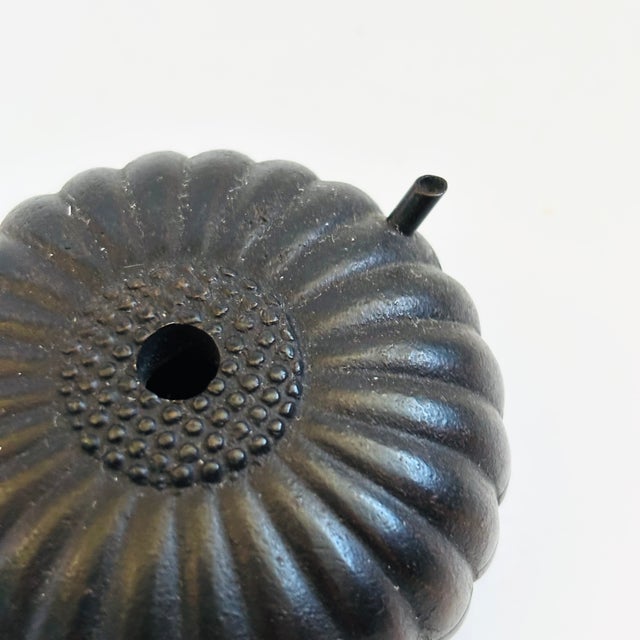Metal Vintage Japanese Cast Iron Gourd Suiteki Water Dropper For Sale - Image 7 of 8