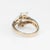 Mid 20th Century Vintage Diamond Bypass Ring Hearts 14 Karat Yellow Gold Estate Fine Jewellery size 5.5 For Sale - Image 5 of 7