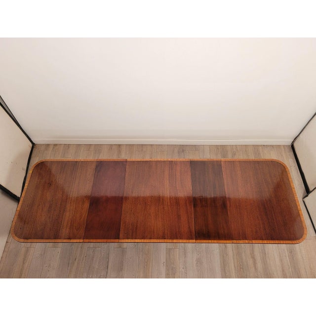 Large English Dining Table, Mahogany With Satinwood, 19th Century and Later For Sale - Image 10 of 12