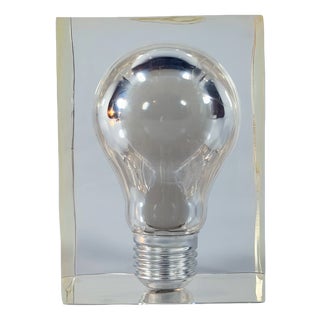 Lightbulb Sculpture in Resin by Pierre Giraudon, 1960s For Sale
