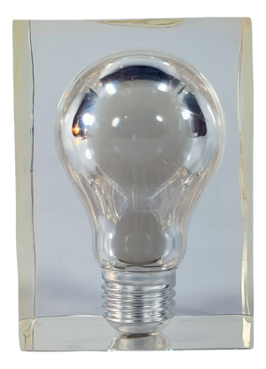 Lightbulb Sculpture in Resin by Pierre Giraudon, 1960s