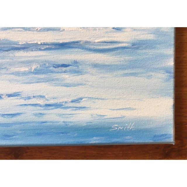 Contemporary “Blue Day” Signed Contemporary Seascape Acrylic Painting by Nancy Smith For Sale - Image 3 of 5