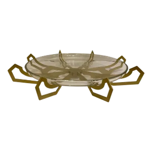 Jean Louis Deniot Modern Brass Iron Eye Low Bowl