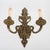 Rococo 1950s Spanish Rococo Chased Brass 2-Light Wall Sconce For Sale - Image 3 of 11