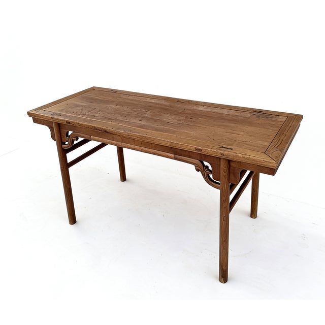 Asian Antique 18th Century Elm Painting Table For Sale - Image 3 of 3