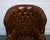 Hand-Dyed Leather Chesterfield Porter's Wingback Armchair For Sale - Image 9 of 18