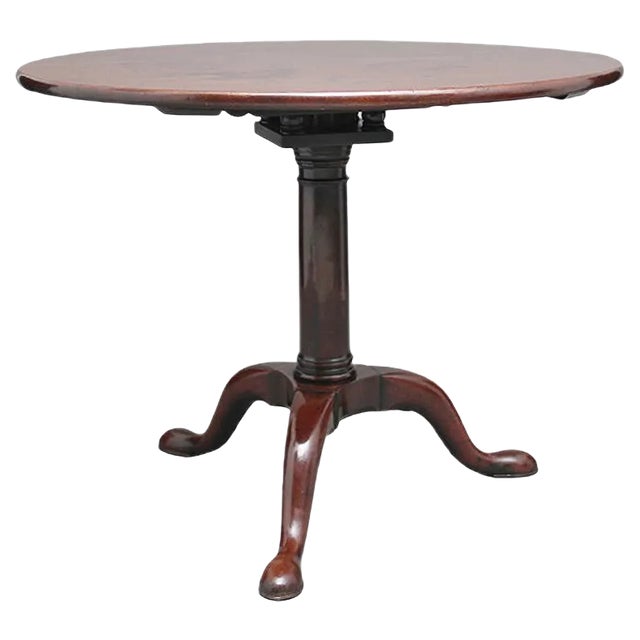 18th Century Mahogany Tripod Table, 1780s For Sale