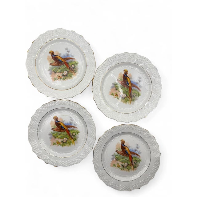 Antique French Moulin Des Loups Dessert Plates - Set of 12 For Sale - Image 4 of 5
