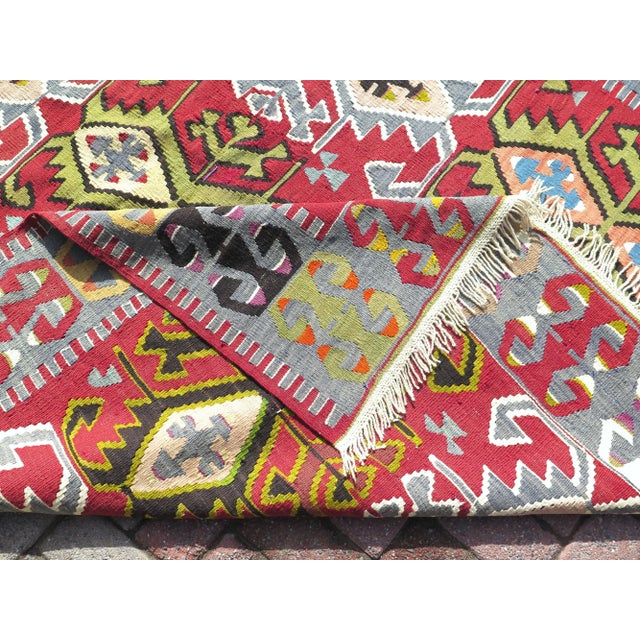 60s Turkish Kilim Rug Handmade Classic Area Rug For Sale - Image 4 of 11