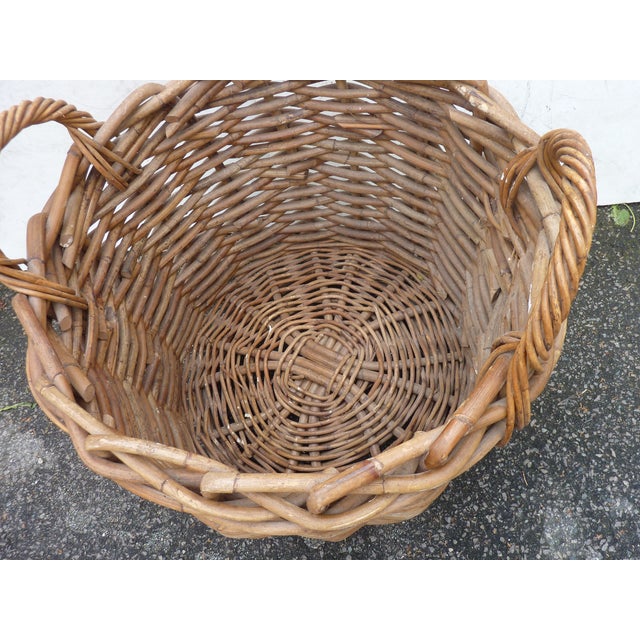 Large Rattan Harvest Basket Chairish