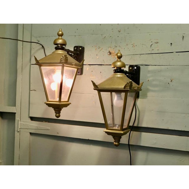 Vintage Wall Hung Lanterns, 1960, Set of 2 For Sale - Image 4 of 8