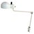 This Stilnovo architectural Steel clamp desk or table lamp with Antique white lacquered Finish is adjustable and has a...