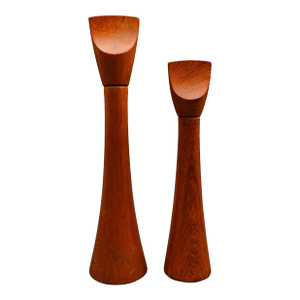 Vintage Dansk Jens Quistaard Denmark Teak Wood Salt & Pepper Mill Set - a Pair