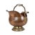 Copper Antique Copper Helmet-Shaped Coal Scuttle with Lion Heads and Delft Ceramic Details For Sale - Image 8 of 15