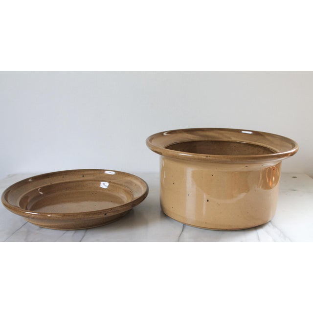 Dansk Nielstone Spice Tan 2 Quart Open Casserole Serving Dish w/ lid. It is part of the Nielstone Spice Tan collection by...