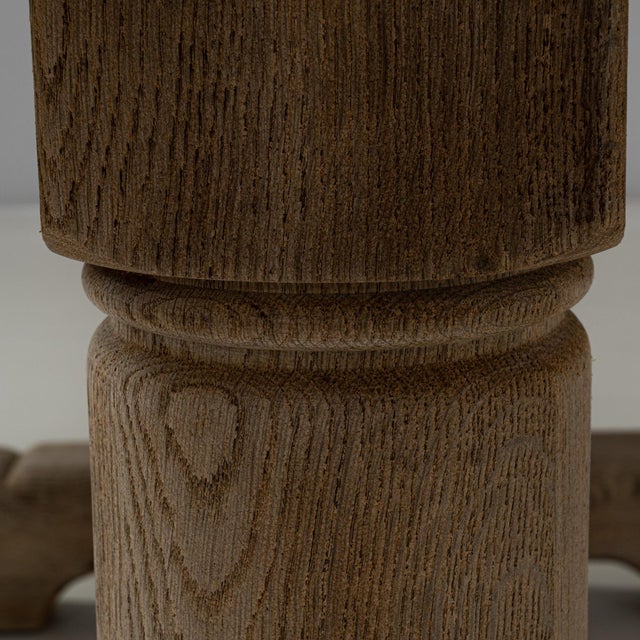 Brown 20th Century French Oak Trestle Dining Table For Sale - Image 8 of 18