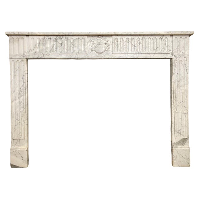 Louis XVI Marble Fireplace Mantel, 1790s For Sale