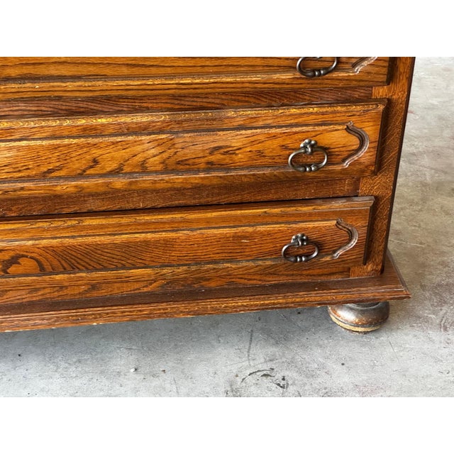 Mid-Century Modern Oak Chest of Drawers with Four Drawers, 1950s For Sale - Image 6 of 18
