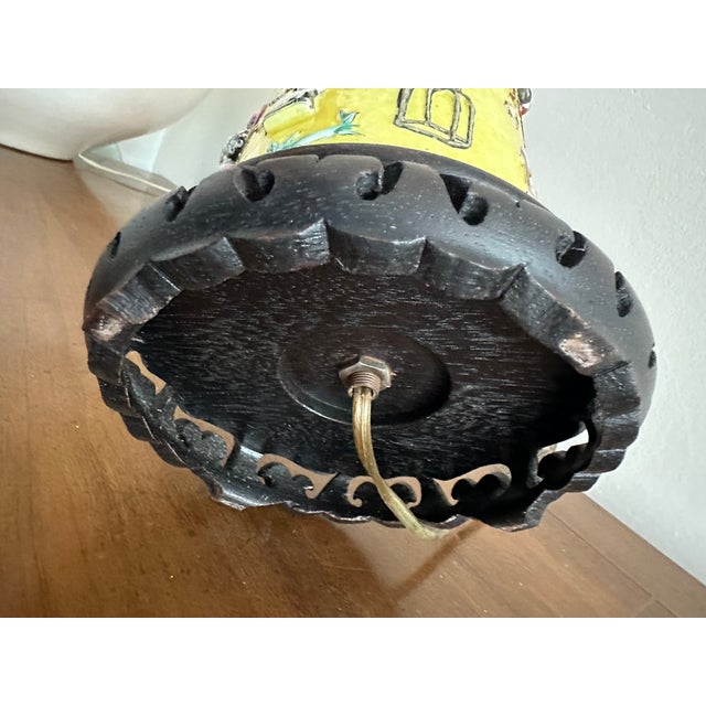 Antique Chinese Famille Rose Yellow Lamp Relief Decorated Vase For Sale - Image 18 of 18