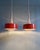 Scandinavian Pendant Lights in Brushed Aluminum and Orange Lacquered Metal from Philips, 1960s, Set of 2 For Sale - Image 13 of 18