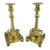 Antique 19th C Russian Brass Candle Holders Candlesticks - a Pair For Sale