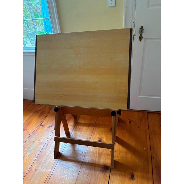 Brown Anco Bilt Adjustable Mid-Century Modern Drafting Table, 1940s–50s For Sale - Image 8 of 11