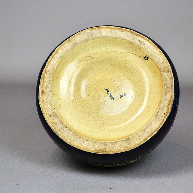 Brown Art Nouveau Vase with Bird Decorations, 1890s For Sale - Image 8 of 10