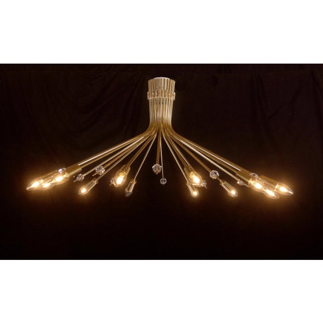 Metal Austrian Stella Chandelier by J. T. Kalmar, 1950s For Sale - Image 7 of 10