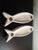 Vintage Handpainted Folk Art Fish Shaped Pair of Serveware, Made in Portugal For Sale - Image 4 of 7