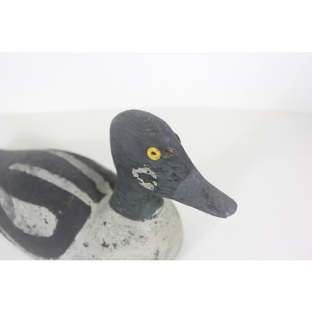 Vintage Painted Wood Duck Decoy For Sale - Image 9 of 14