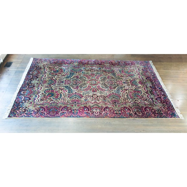 Early 20th Century Persian Kirman Rug For Sale - Image 15 of 15