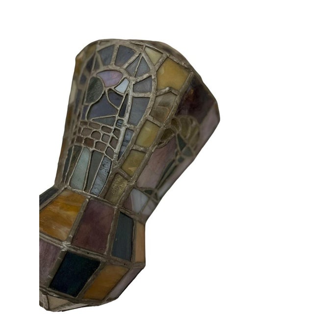 Art Deco Sconces in Leaded Glass, 20th Century, Set of 2 For Sale - Image 3 of 9