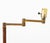 Mid-Century Modern Modern Brass and Walnut Swing Arm Floor Lamp For Sale - Image 3 of 6