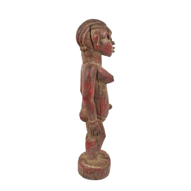 Early 20th Century Senufo Red Painted Figure Côte d'Ivoire For Sale - Image 4 of 7