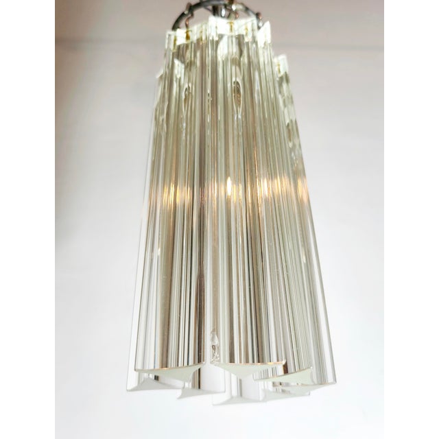 Metal Vintage Spanish Crystal Hanging Lamp, 1950s For Sale - Image 7 of 11